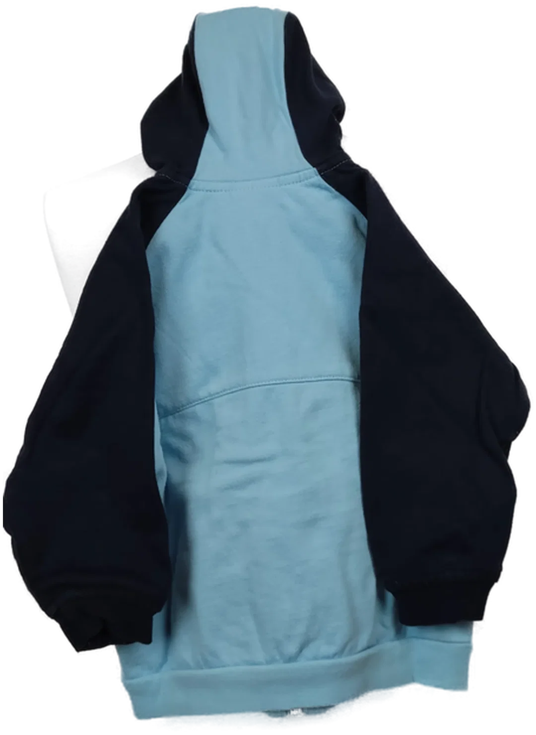 Adidas Kinder Sweater Jacke hellblau/dunkelblau Gr. 80 – Bild 4