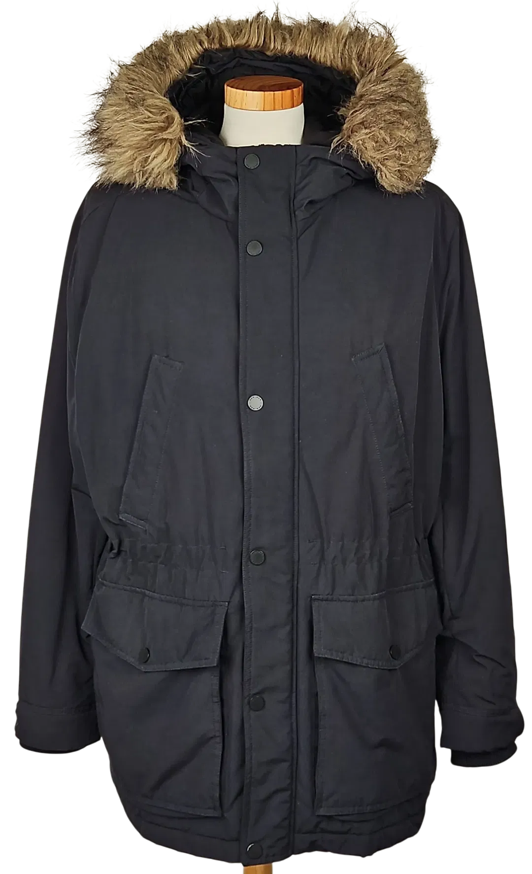 H&M Herren Parka, marine - Gr. XL  - Bild 1
