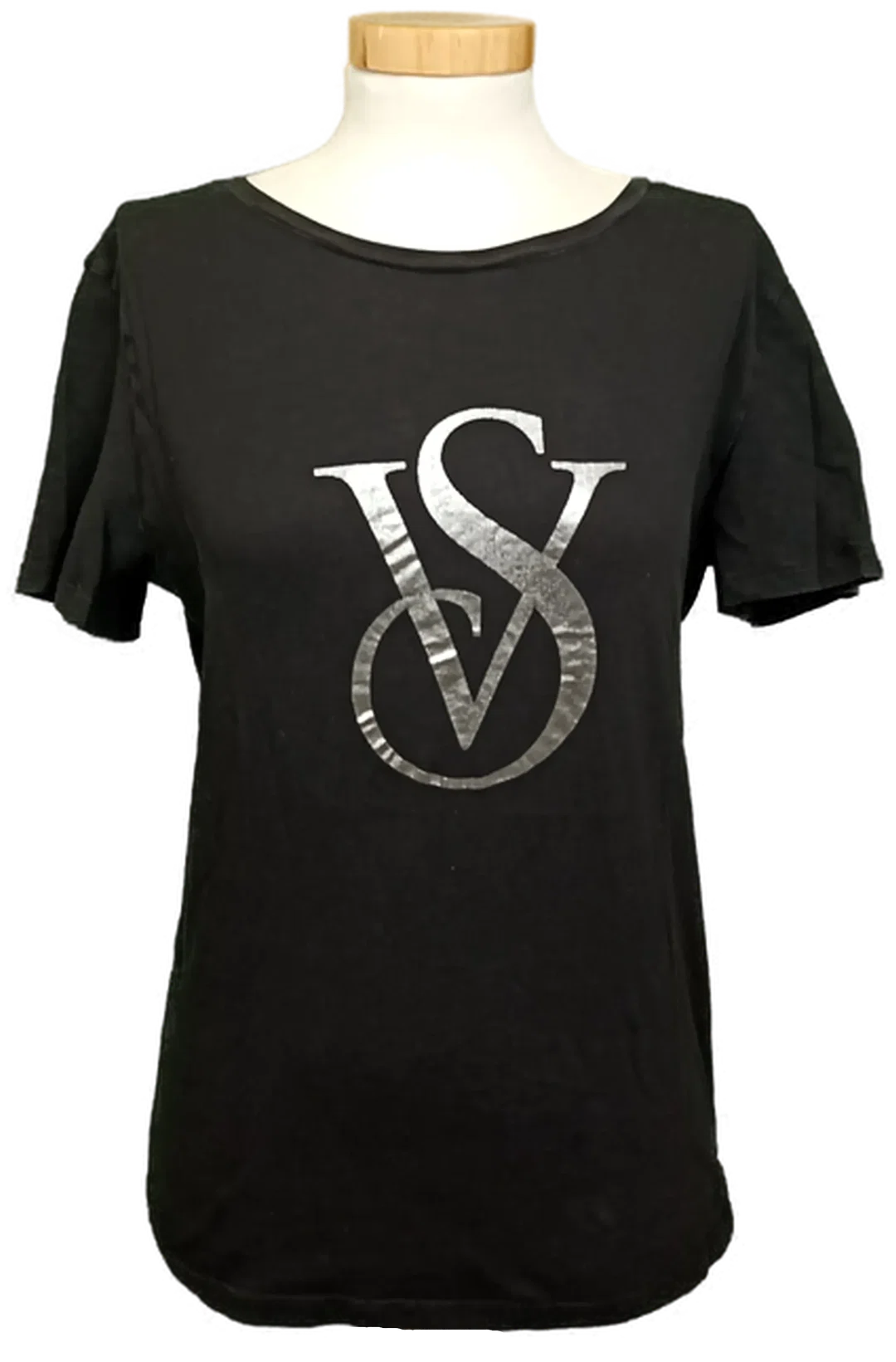 Victoria's Secret Damen T-Shirt mit Logo schwarz Gr. M - Bild 4