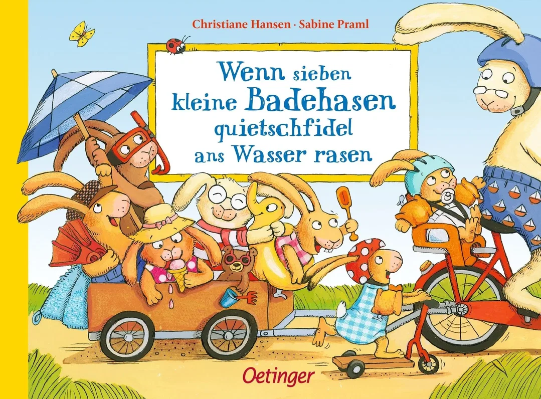 Wenn sieben kleine Badehasen quietschfidel ans Wasser rasen - Sabine Praml – Bild 1