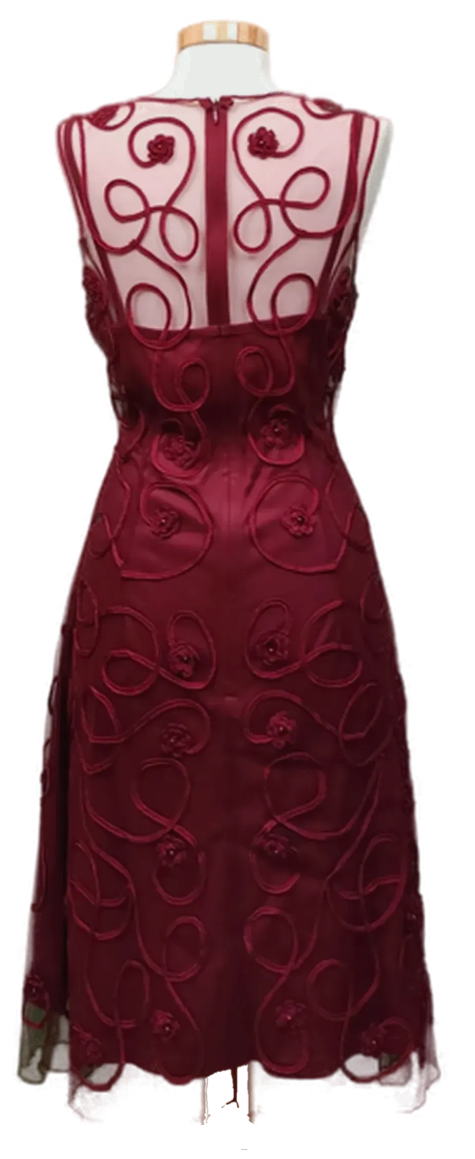 Niente Damen Maxikleid rot Gr. 38 – Bild 2