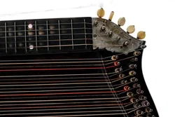 Vintage Konzertzither mit Tasche, ca. 62×34 cm – Vorschau 6