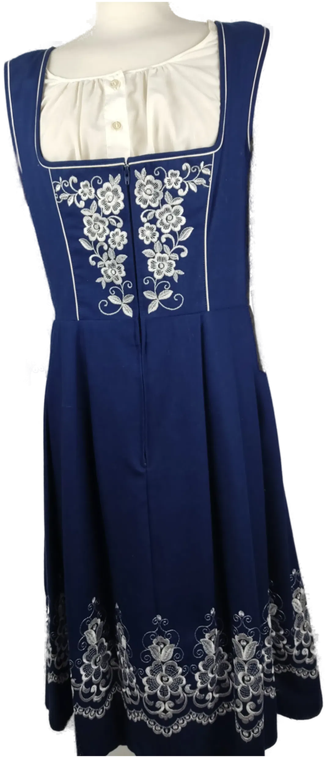 Salzburger Damen-Dirndl midi blau - XXL/44 - Bild 4