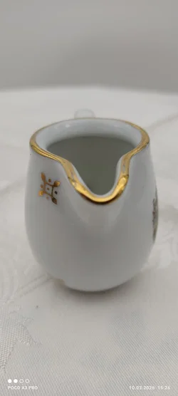 Lilien Porzellan Milchgießer Bad Gastein Goldrand | Einmaliges Unikat - Bild 5