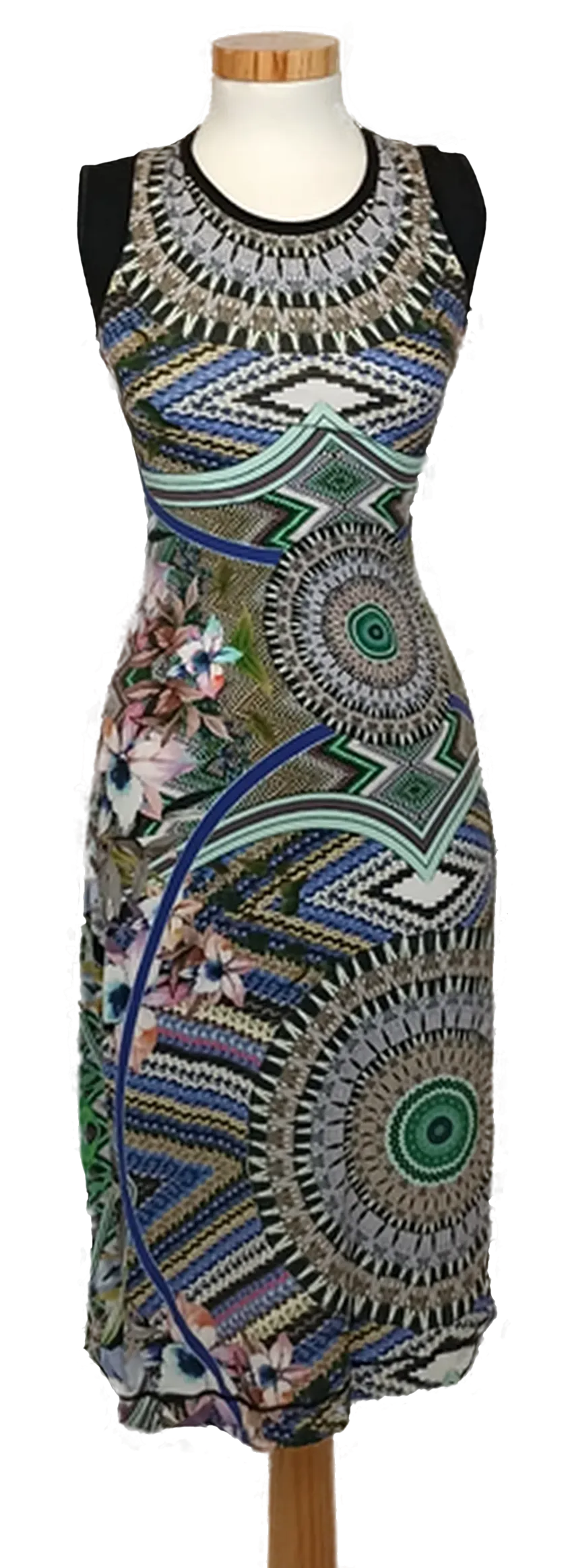 Sani Blu Midikleid gemustert Gr. 42 - Bild 4