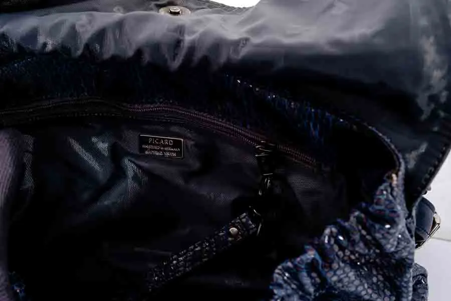 Picard Tasche Reptil Kroko Lackleder  – Bild 4