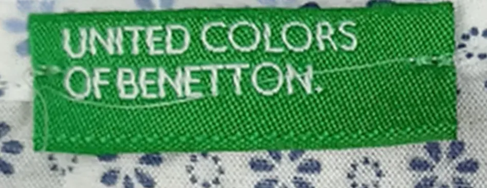 United Colors of Benetton Kinderkleid weiß gemustert Gr. M – Bild 3