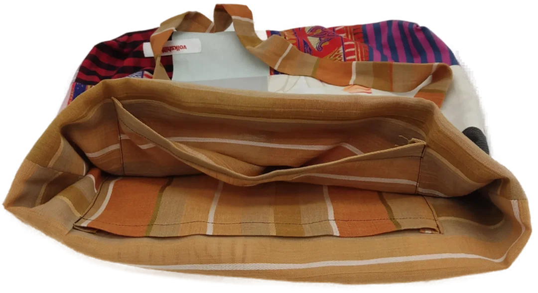 Tragtasche Stoff mehrfarbig + Henkel – Bild 3