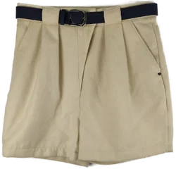 Damen-Shorts Beige Größe 42 Mit Gürtel | Casual-Klassiker