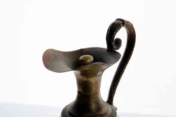 Antike Prunkkaraffe aus Kristallglas mit versilberter Montur 29 cm - Bild 2