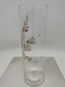 Handbemalte Glasvase Mit Blumenmotiv  | Floraler Schatz - Bild 4