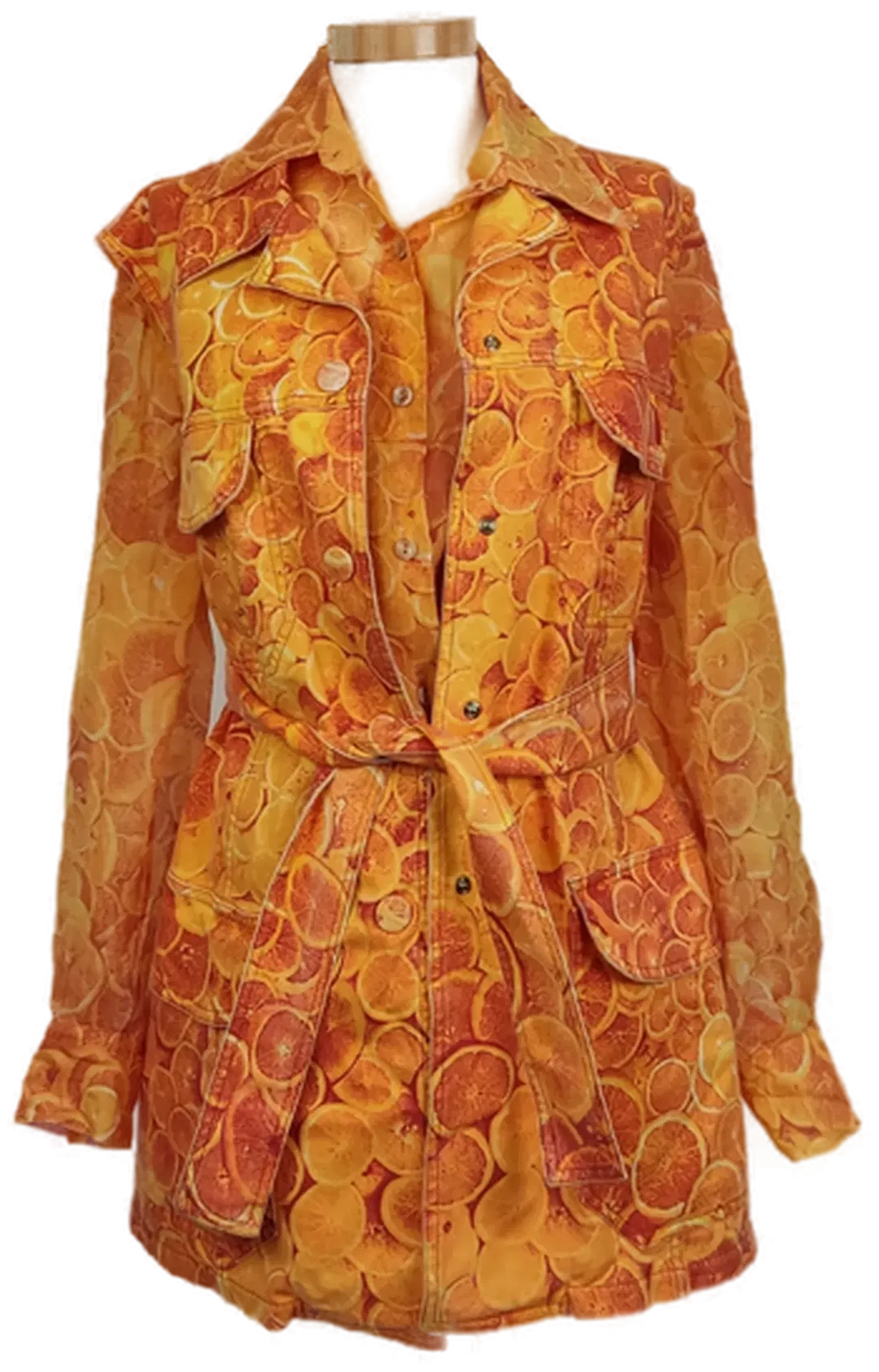 Roberto Cavalli Damen Set (Bluse+Weste+Gürtel) orange Gr. M - Bild 4