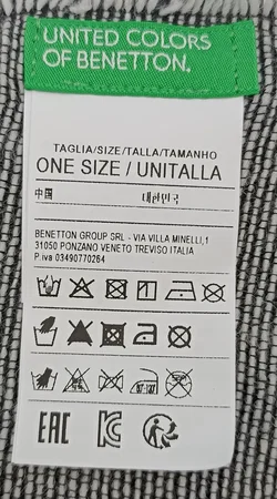 United Colors of Benetton Kinderhalstuch schwarz/weiß Gr. One Size – Vorschau 3