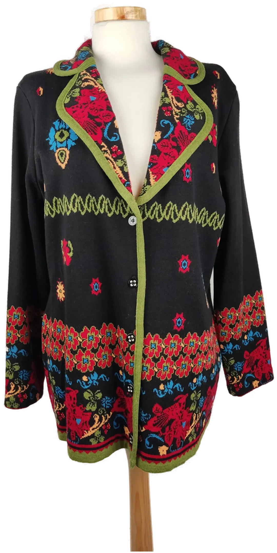 Mona Damenjacke schwarz gemustert - XL/42 - Bild 1