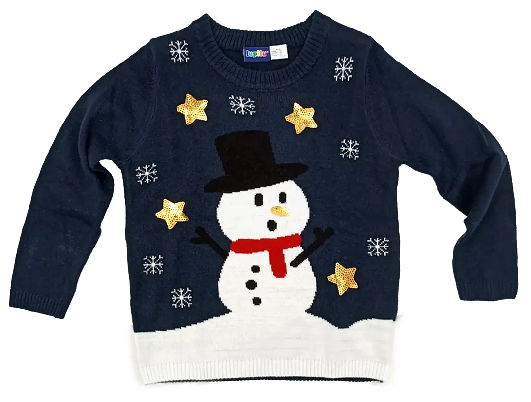 lupilu Kinder Weihnachtspullover gemustert Gr. 98/104 - Bild 2