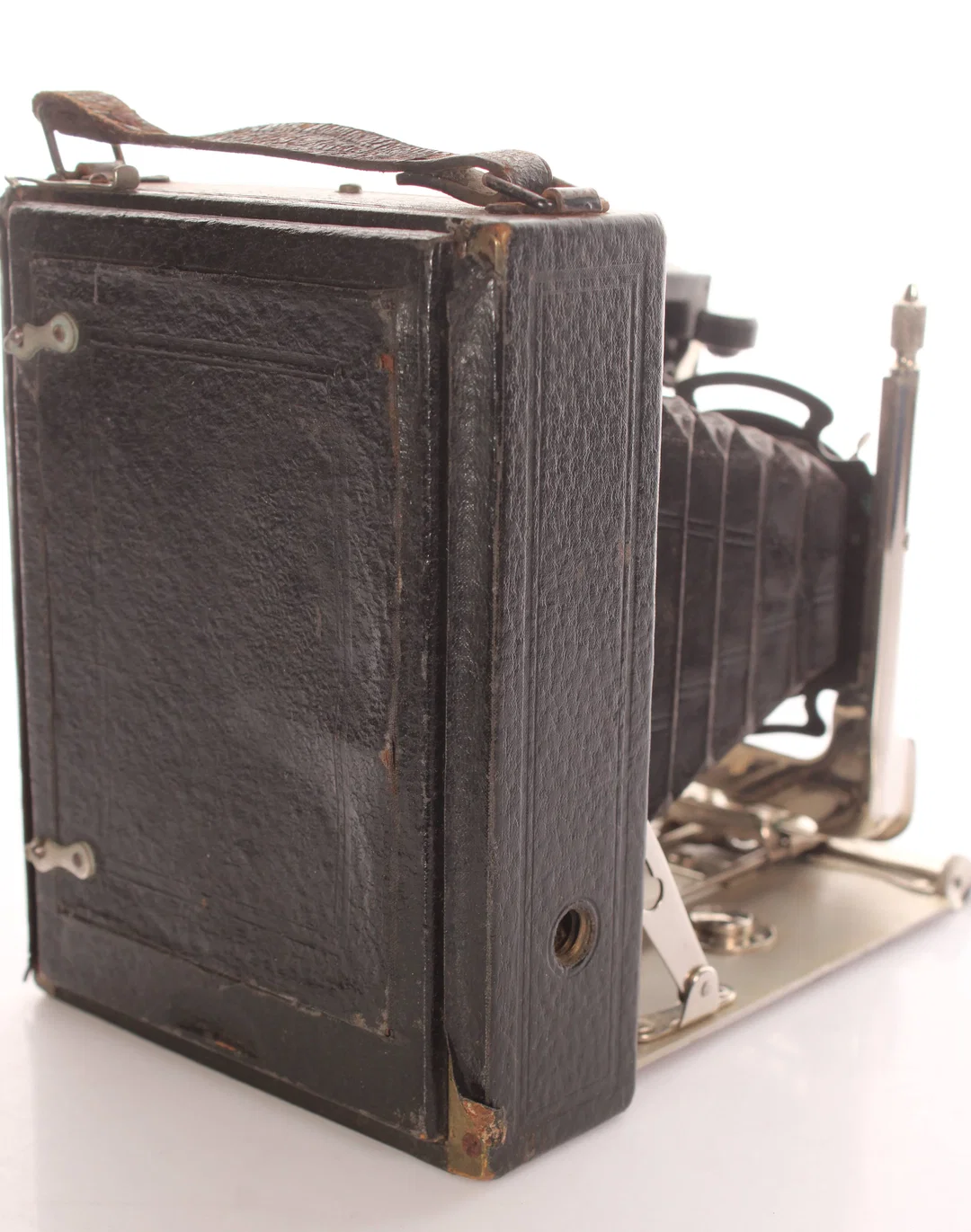 Antike Balgenkamera – Plattenkamera – Bausch & Lomb Objektiv – Laufbodenkamera um 1920 – Bild 4