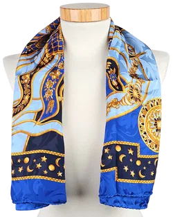 Damen Seidentuch - blau - Bild 3