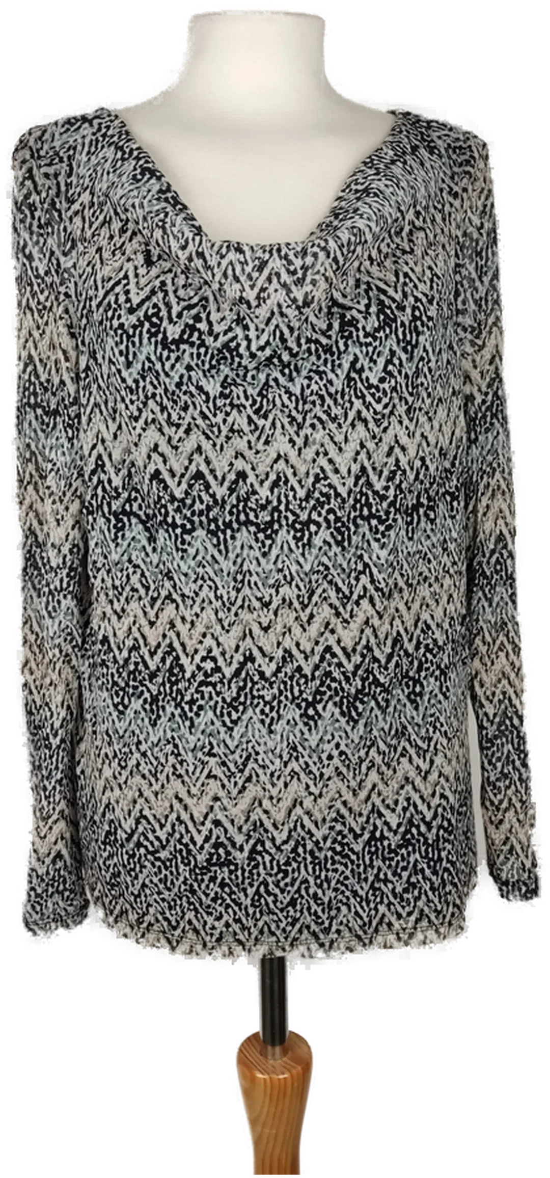 s.Oliver Bluse Gr.44 Langarm Zickzack |  Wie Neu - Bild 4