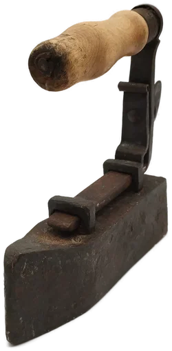 Antikes Bügeleisen Gusseisen Holzgriff | Einmaliges Unikat - Bild 3