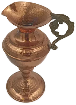 Kupferkrug mit Messinggriff - Bild 1