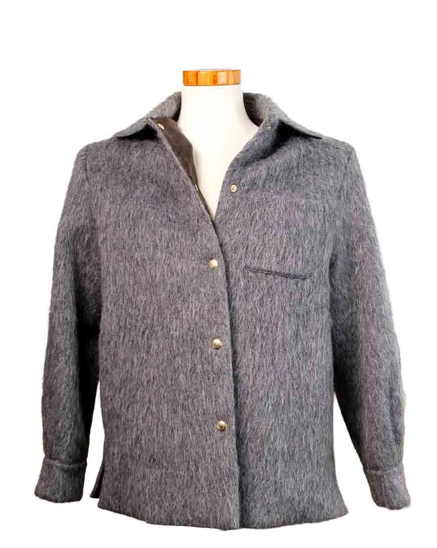 Moncler Kostüm aus edlem Mohair-Mix – Luxuriöser Zweiteiler in Grau - Bild 1
