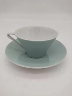 Lilien Porzellan Kaffeetasse DAISY 18 - graublau - Bild 1