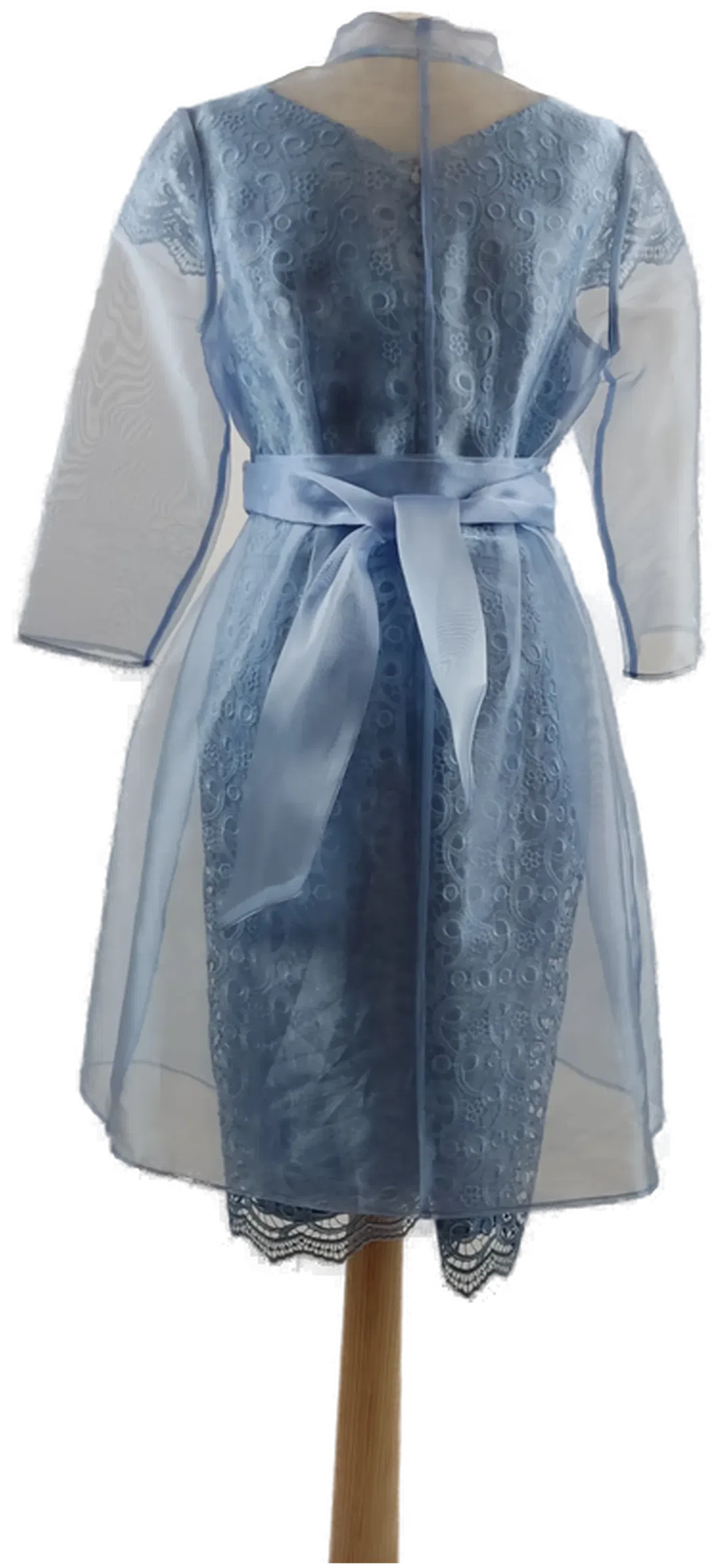 Kleid mit Spitze Hellblau  - Bild 1