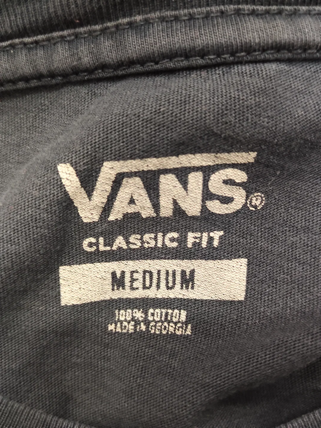 Vans Herren Shirt Baumwolle Unifarben Gr. 48 | Sommerbegleiter – Bild 4