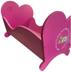 CHOU CHOU Holz-Puppenwiege rosa – Vorschau 3