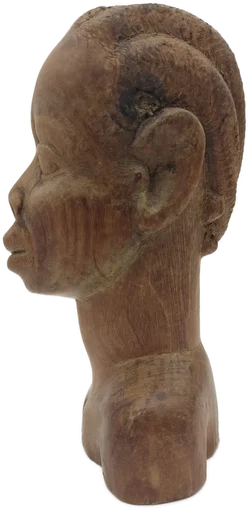Handgeschnitzte afrikanische Holzbüste | Zeitloser Ethno-Charme - Bild 4
