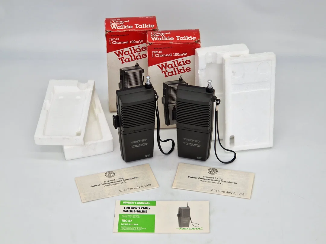 Realistic TRC-87 1-Kanal CB-Walkie-Talkie Set (2 Stück) - Schwarz - OVP – Bild 1