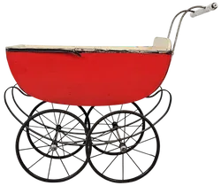 Vintage Puppenwagen aus Holz/Metall - Bild 3