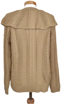 Vero Moda Damen Strickpullover mit Rüschen, hellbraun - S/36 - Bild 2