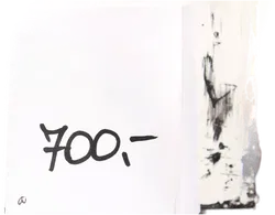 Bild Abstraktes Original Gemälde auf Leinwand – Rot/Schwarz auf Silber – gerahmt – 89 × 68 cm, Signiert - Bild 5