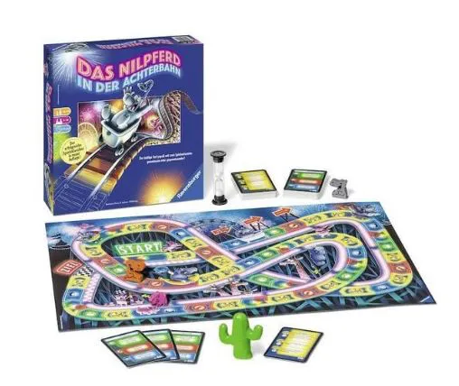 RAVENSBURGER - Das Nilpferd in der Achterbahn - Gesellschaftsspiel ab 10 Jahren – Bild 2