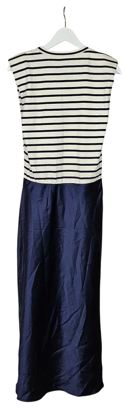 ZARA Damen Maxikleid, marine/weiß - Gr. L  - Bild 2