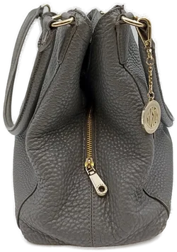 DKNY Damenhandtasche aus genarbtem Leder in Grau – Vorschau 3