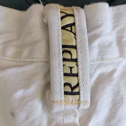 REPLAY Herrenjeans Regular 901 weiß mit Knopfleiste - Gr. W36 - Bild 3