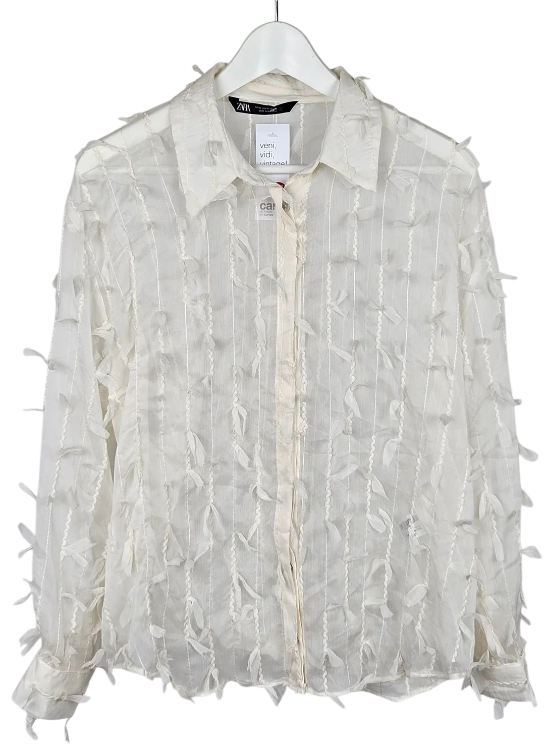 ZARA Damen Bluse, weiß - Gr. M  - Bild 1