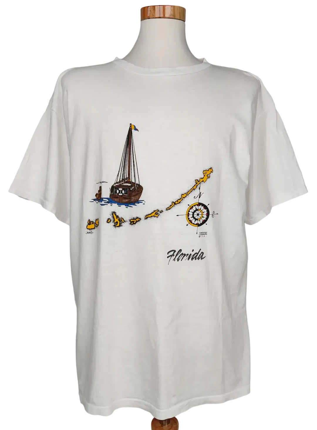 Florida Herren T-Shirt, weiß - Gr. XL  - Bild 4