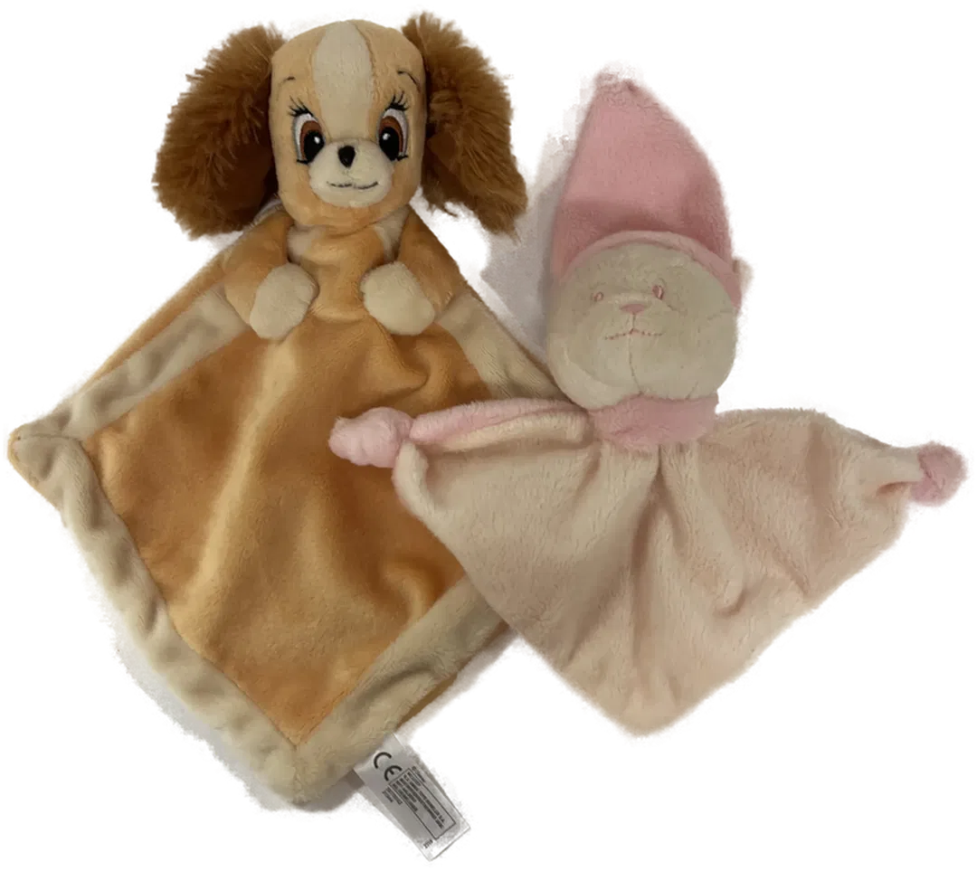 Schnuffeltuch Bär und Hund 2Stk. - Bild 1