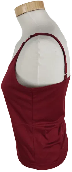 Top mit Rundhalsausschnitt und Spaghettiträgern, weinrot, Größe 38/40 - Bild 2