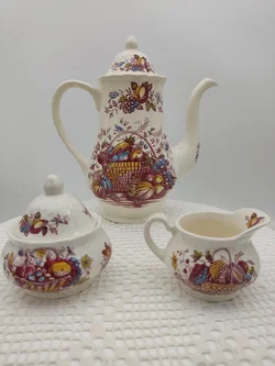 Royal Tudor 'Fruits & Flowers Kaffee- und Teeservice Keramik | Englischer Schatz - Bild 5