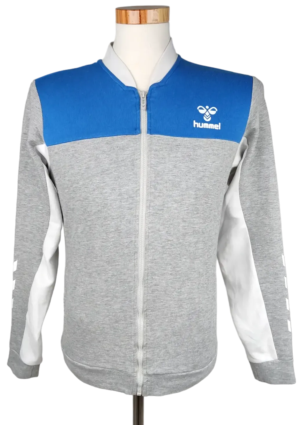 Hummel Herren Zip-Jacke, grau/blau - Gr. S - Bild 4