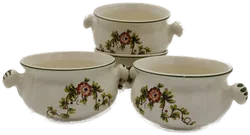 Vintage Suppenschüssel 4 Stück mit Blumendekor - Bild 3