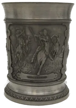 Zinnbecher Set mit Relief, 4 Stück, ca. 9–10 cm - Bild 5