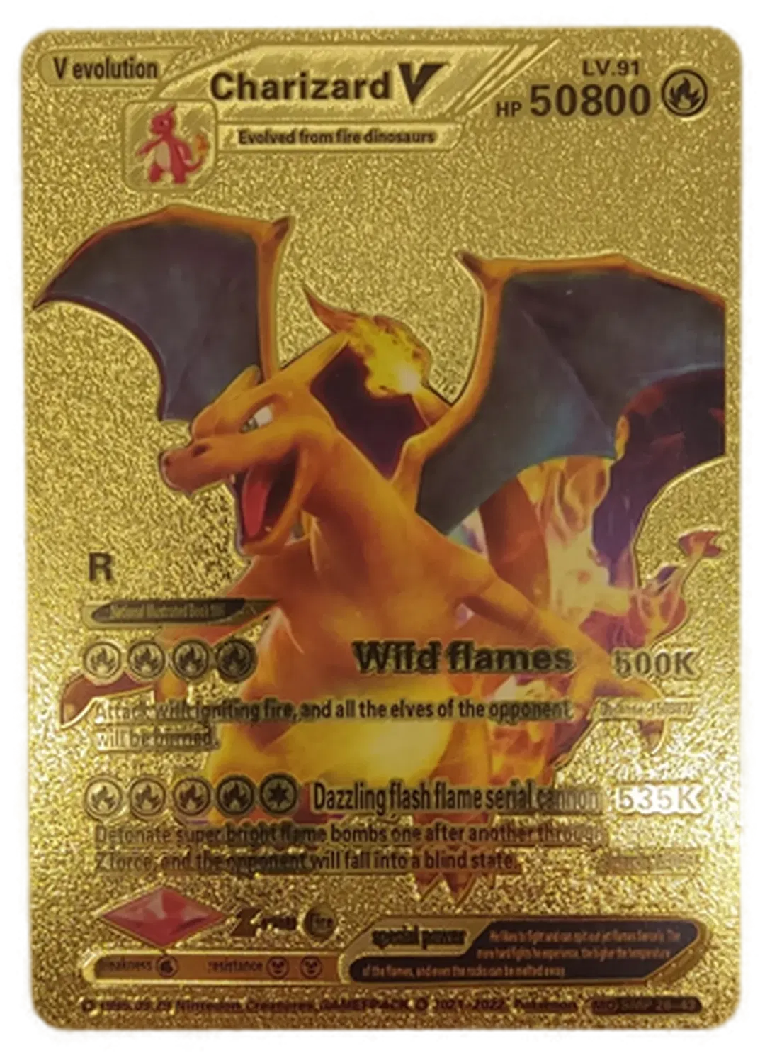 Pokémon Sammelkarte Goldfolie V evolution Charizard V - Bild 4