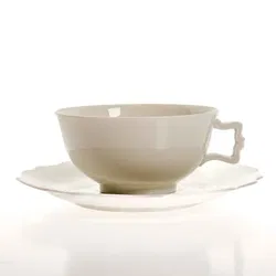  Wien Augarten 4 Tee Tassen + Untertassen Belvedere 114 weiß - Bild 2