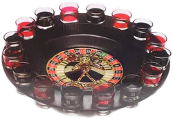 Trinkspiel Roulette – Drinking Game – Partyspiel mit Roulette & 16 Schnapsgläsern, Original Karton - Bild 4