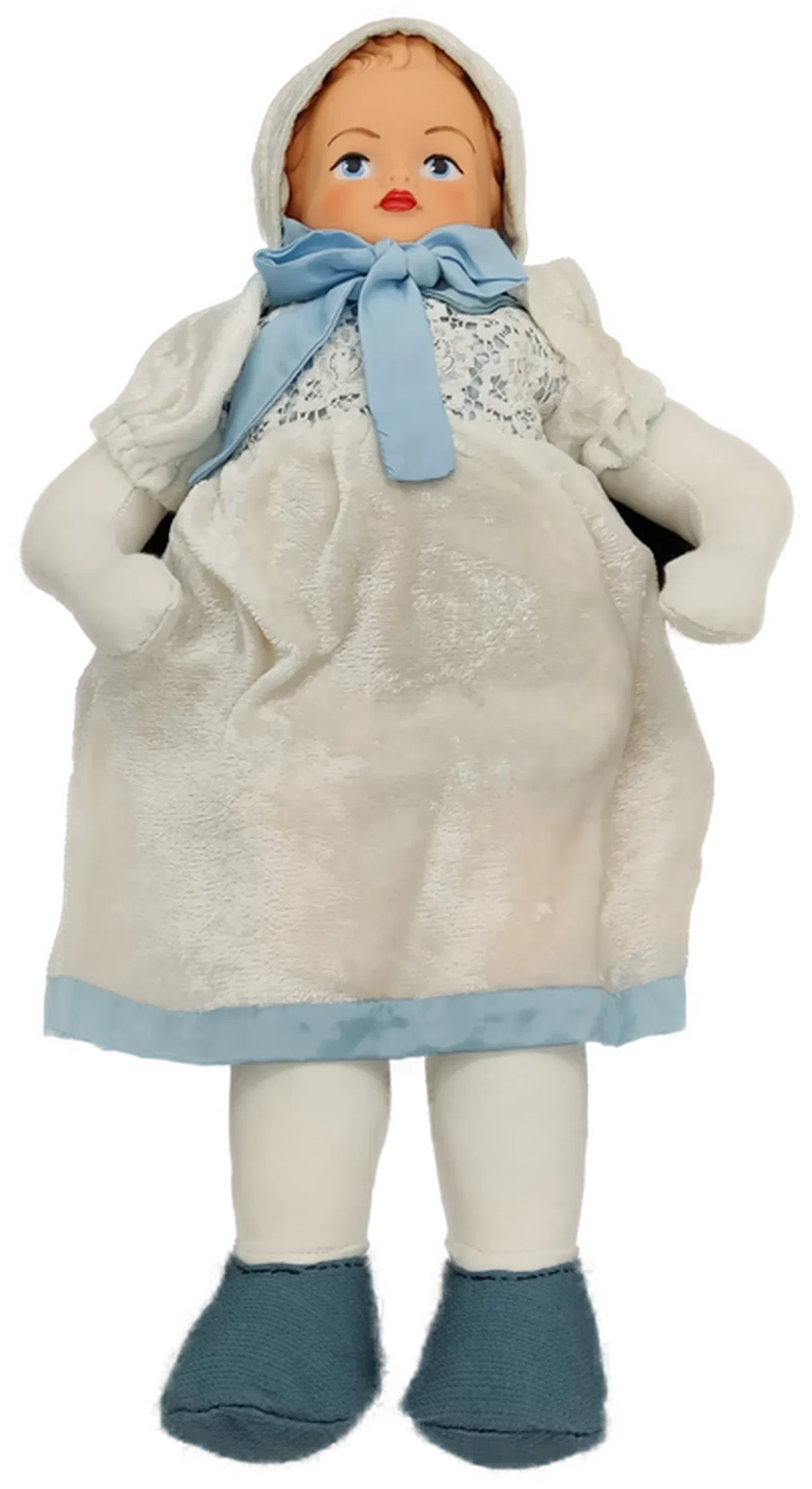 Stoff-Puppe mit Gummikopf Länge ca. 47cm  – Bild 2